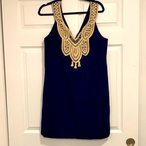 NWT Lily Pulitzer Navy largo shift dress size 12